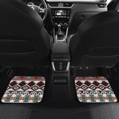 Brown Boho Aztec Car Floor Mats