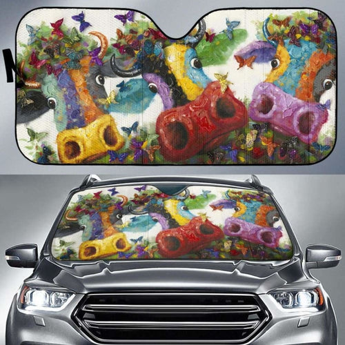 Auto Sun Shades - Cow