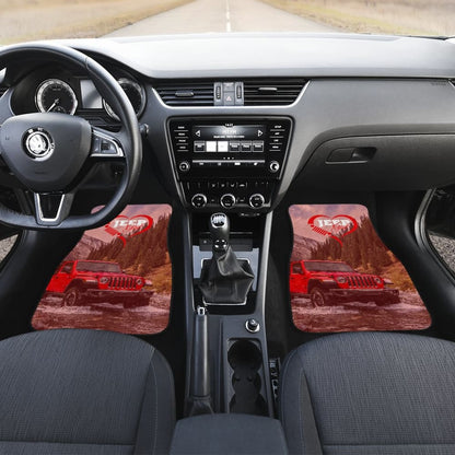 Amazing Red Jeep Girl Car Floor Mats