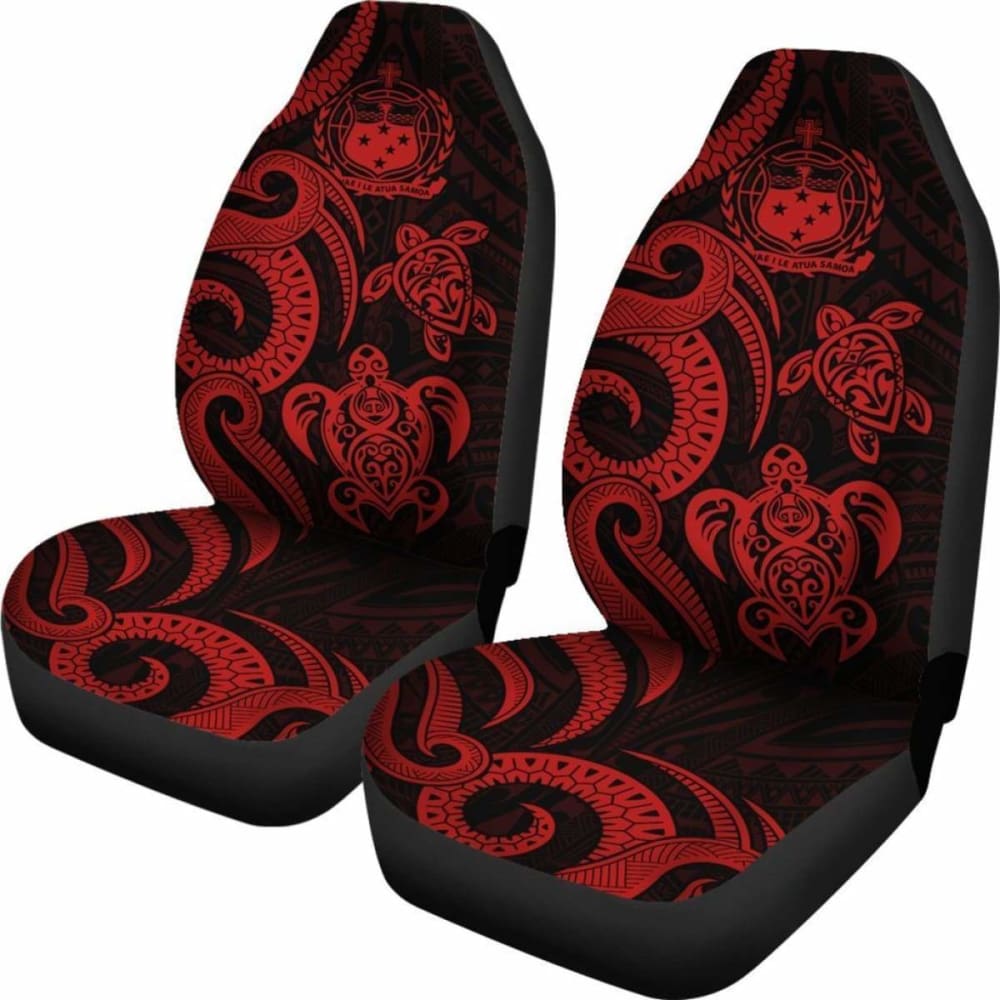 Samoa Polynesian Car Seat Covers - Red Tentacle Turtle -