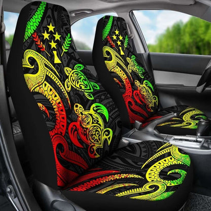 Kosrae Micronesian Car Seat Covers - Reggae Tentacle Turtle -