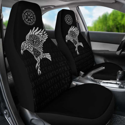 Vikings Car Seat Covers - The Raven Of Odin Tattoo