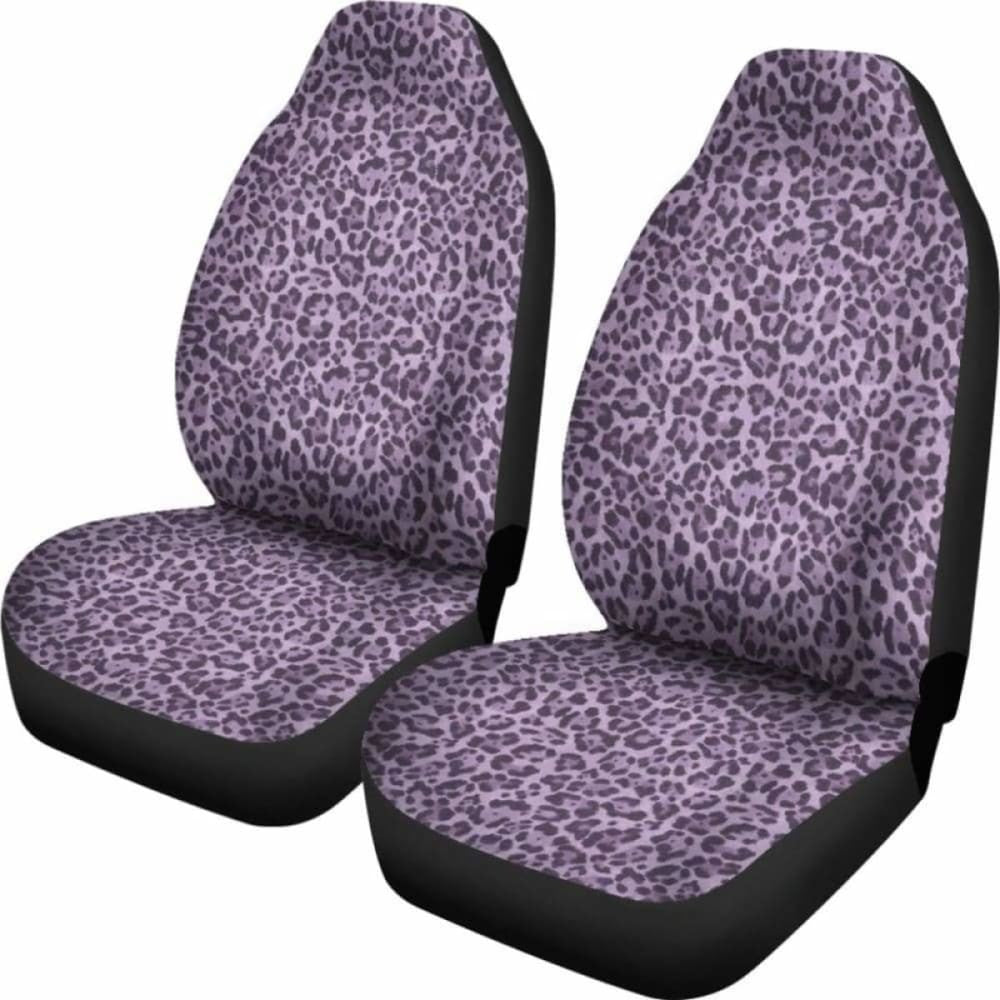 Purple Leopard Print Car Seat Covers Animal Skin
