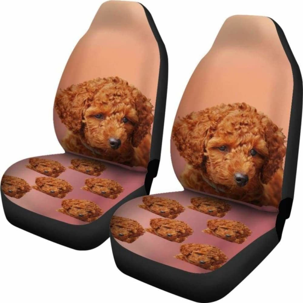 Brown Poodle Car Seat Cover