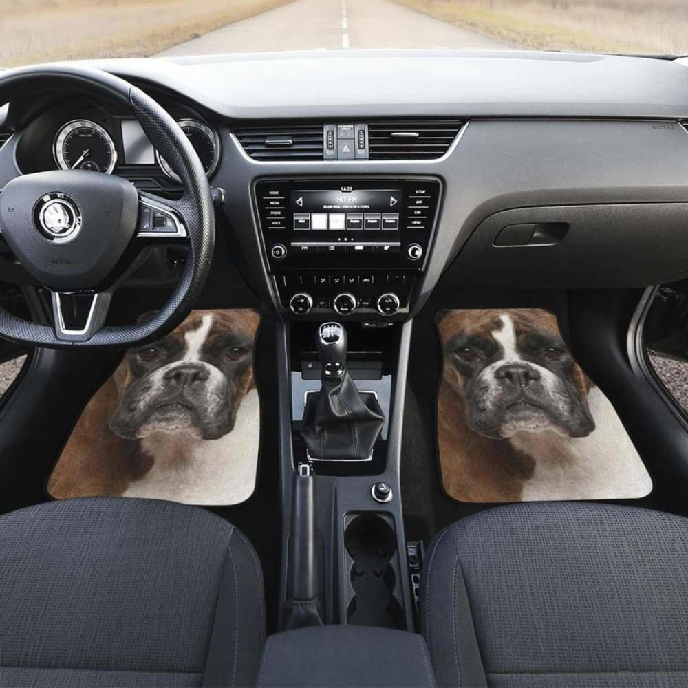 Boxer Dog Car Floor Mats Funny Dog Face