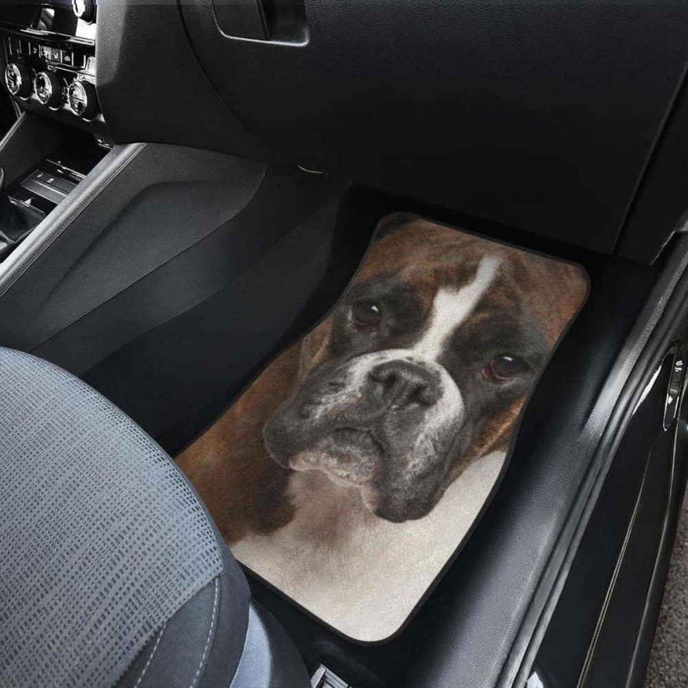 Boxer Dog Car Floor Mats Funny Dog Face