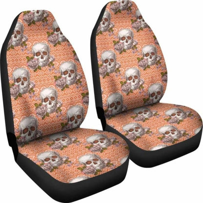 Set Of Pcs Skull Floral Car Seat Covers