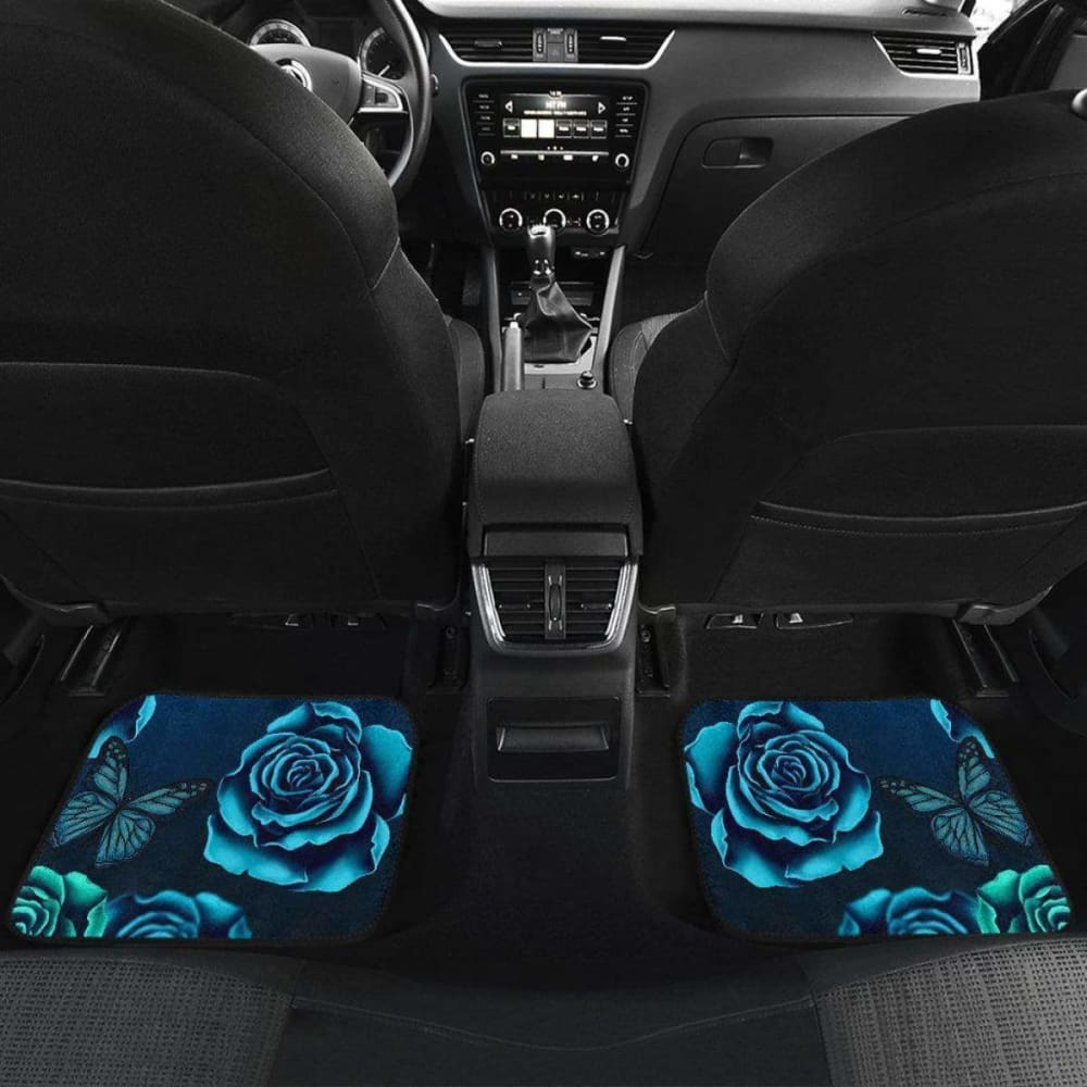 Calavera Girl - Blue - Front and Back Car Floor Mats