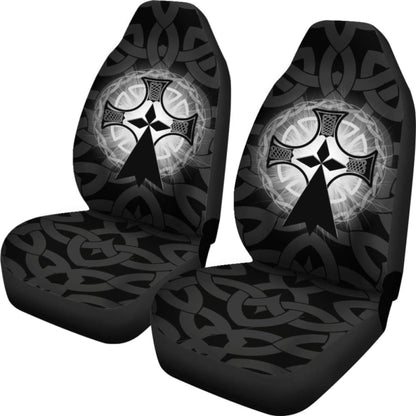 Brittany Car Seat Cover - Brittany Symbol With Celtic Cross