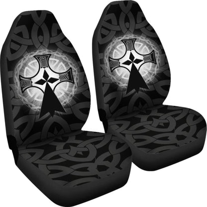 Brittany Car Seat Cover - Brittany Symbol With Celtic Cross