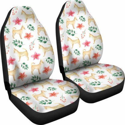Chihuahua Dog Watercolor Painting Car Seat Cover