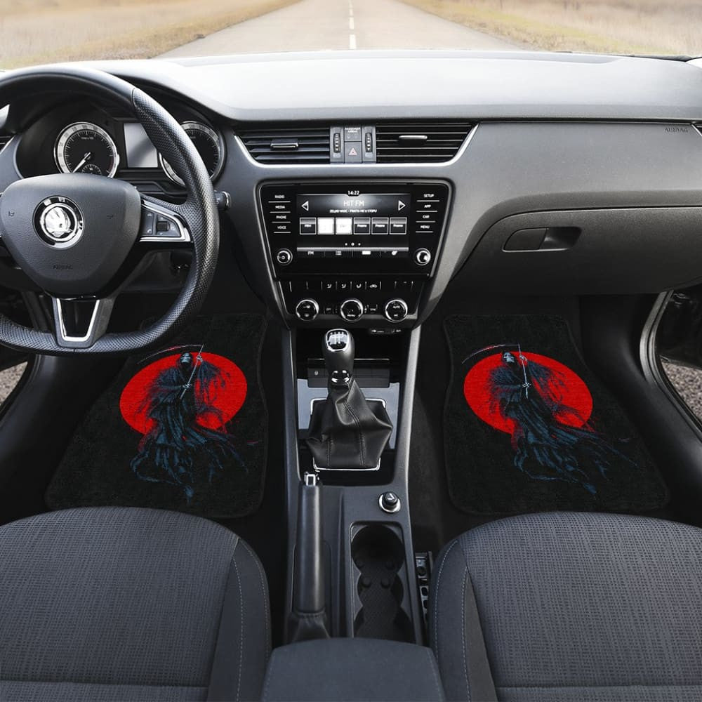Grim Reaper Red Moon Car Floor Mats