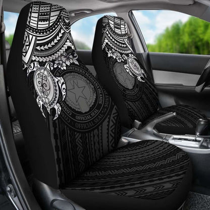 Northern Mariana Islands Polynesian Car Seat Covers - White Turtle - Amazing