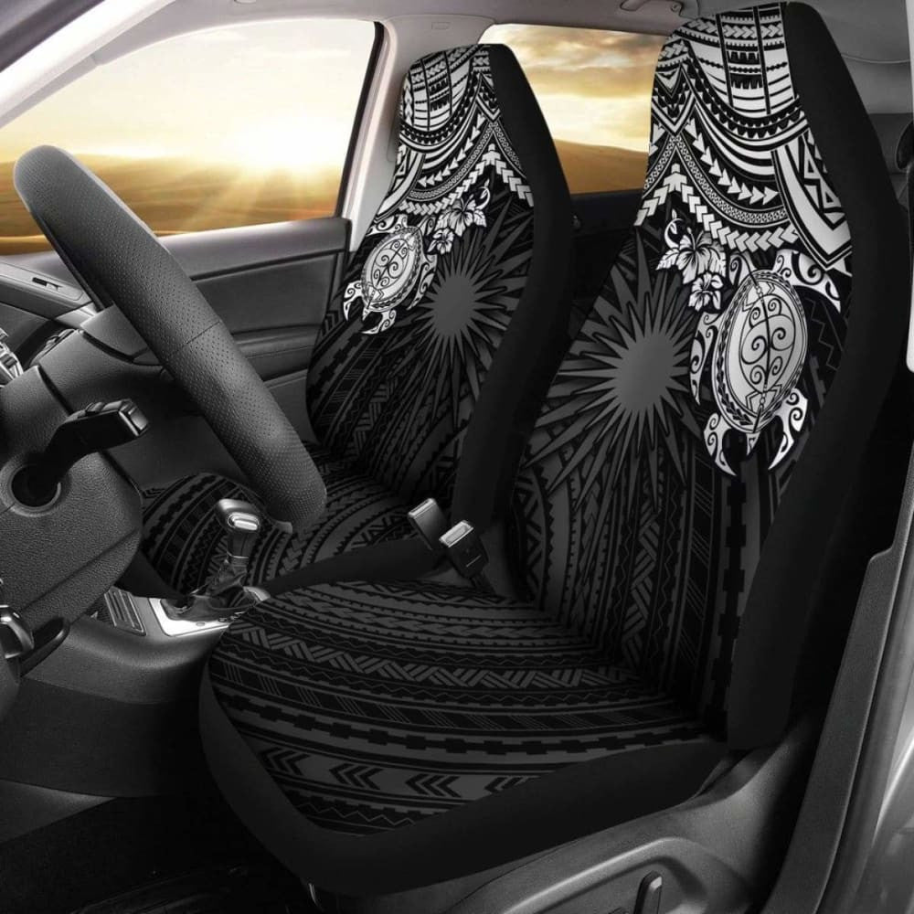 Marshall Islands Polynesian Car Seat Covers - White Turtle - Amazing