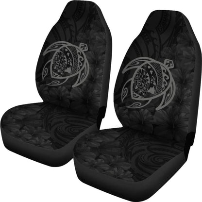 Alohawaii Car Seat Covers - Hawaii Turtle Map Hibiscus Poly Gray - New Awesome