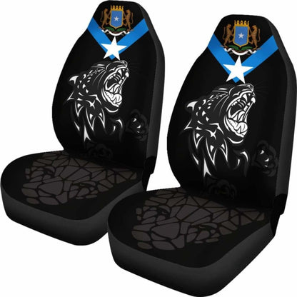 Car Seat Covers Africa - Somalia Flag Color With Leopards