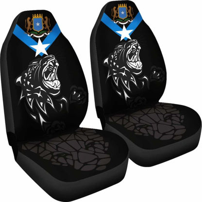 Car Seat Covers Africa - Somalia Flag Color With Leopards