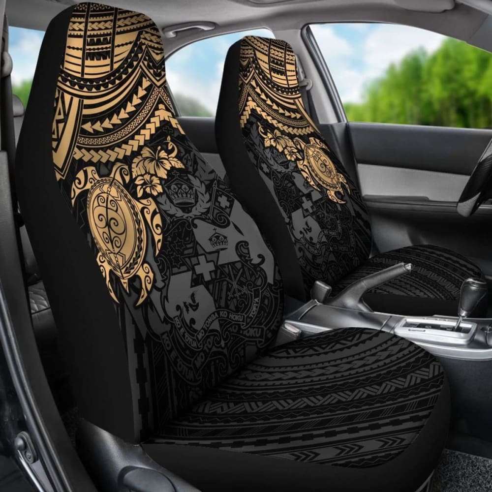 Tonga Polynesian Car Seat Covers - Golden Turtle - Amazing