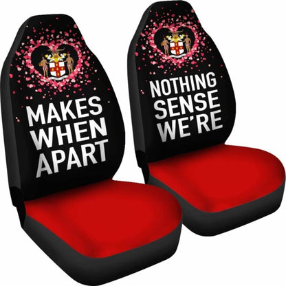 Jamaica Car Seat Covers Couple Valentine Nothing Make Sense (Set Of Two)