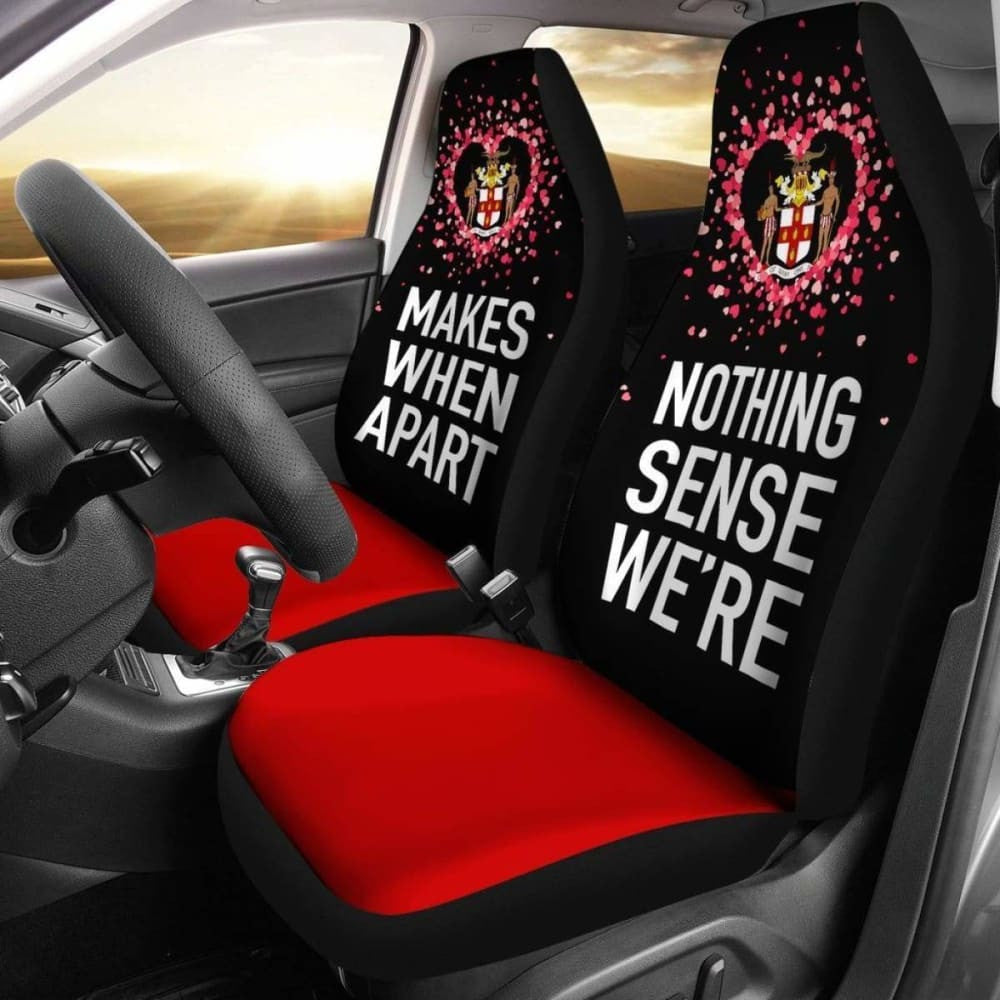 Jamaica Car Seat Covers Couple Valentine Nothing Make Sense (Set Of Two)