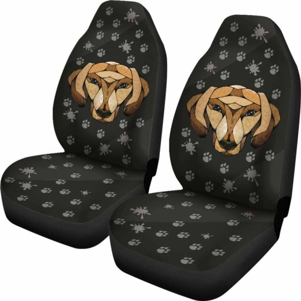 Dachshund Face Black Car Seat Covers