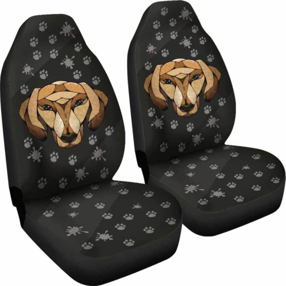 Dachshund Face Black Car Seat Covers