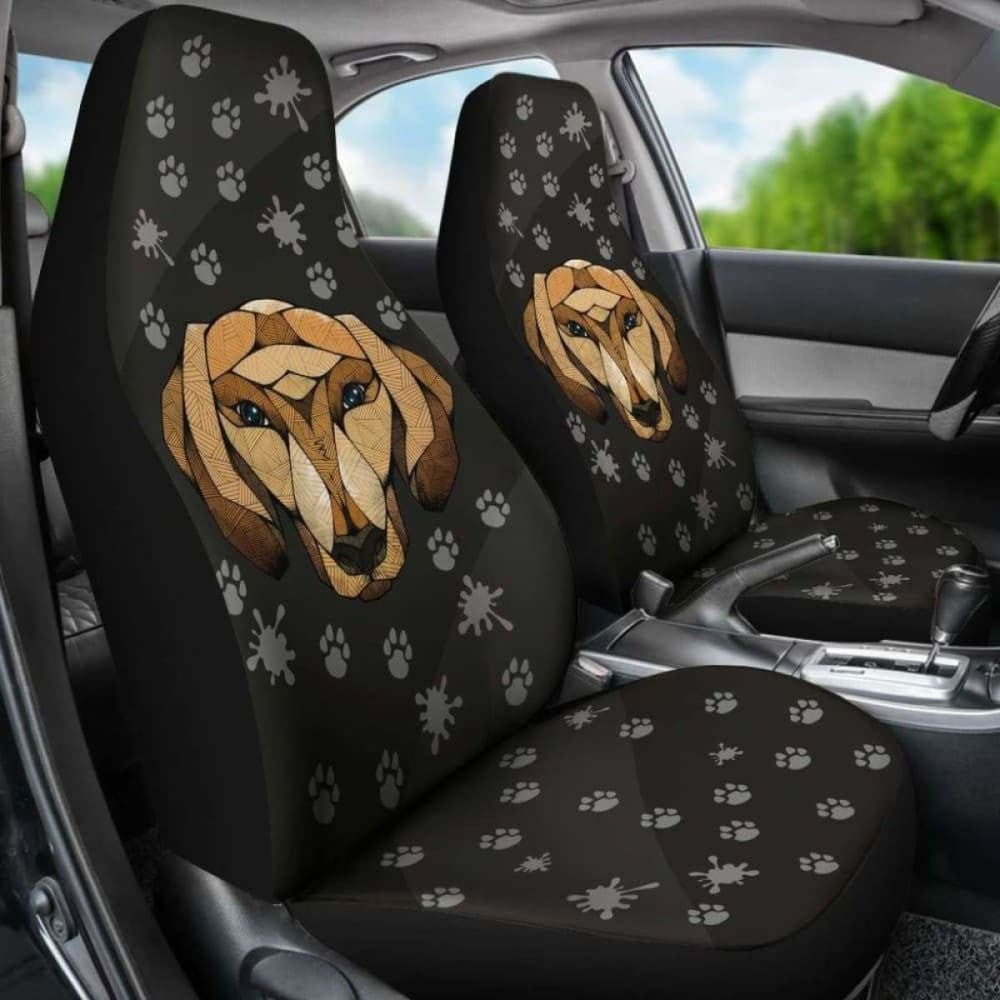 Dachshund Face Black Car Seat Covers