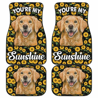 Golden Retriever Dog You're My Sunshine Car Floor Mats