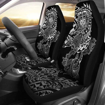 Samoa Polynesian Car Seat Covers - White Turtle Flowing - Amazing