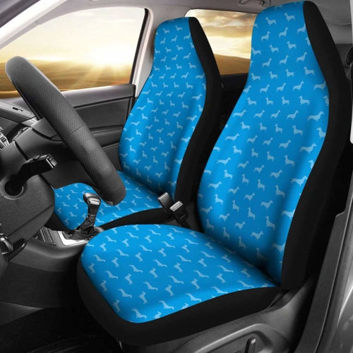 Dachshund Pattern Blue Car Seat Covers Bestselling