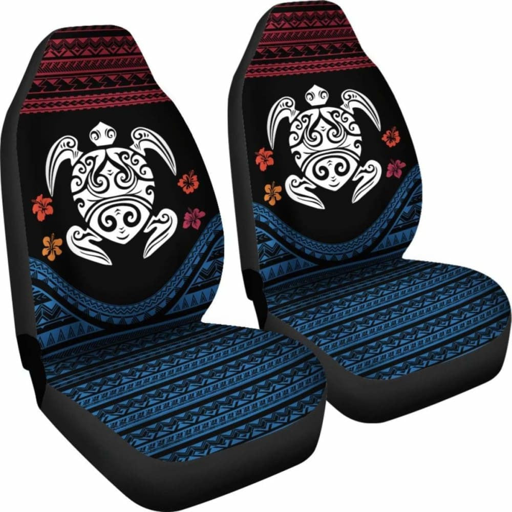 Turtle Polynesian Hawaiian Car Seat Covers Set Of