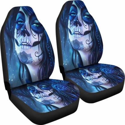 Set Sugar Skull Car Seat Cover Sugar Skulls