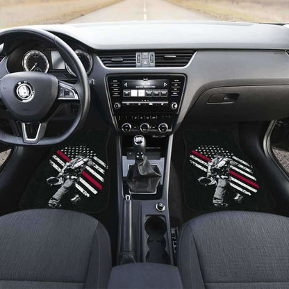Firefighter Front And Back Car Mats Set Of