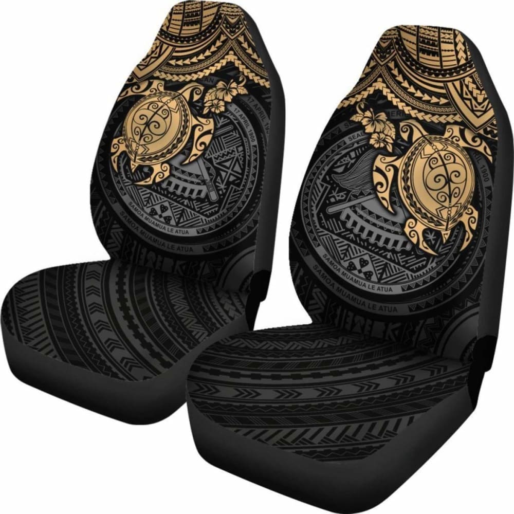 American Samoa Polynesian Car Seat Covers - Gold Turtle - Amazing
