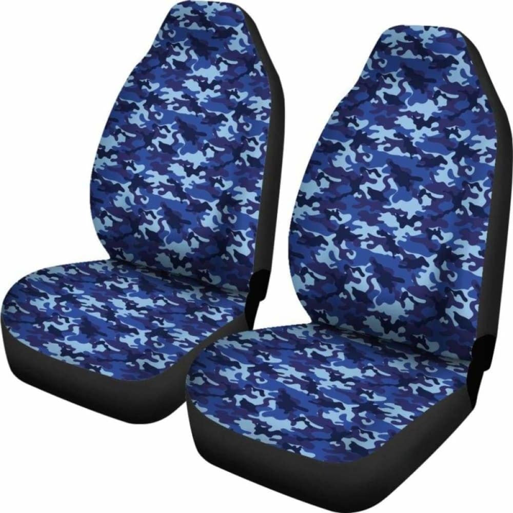 Blue Camouflage Car Seat Covers Camo