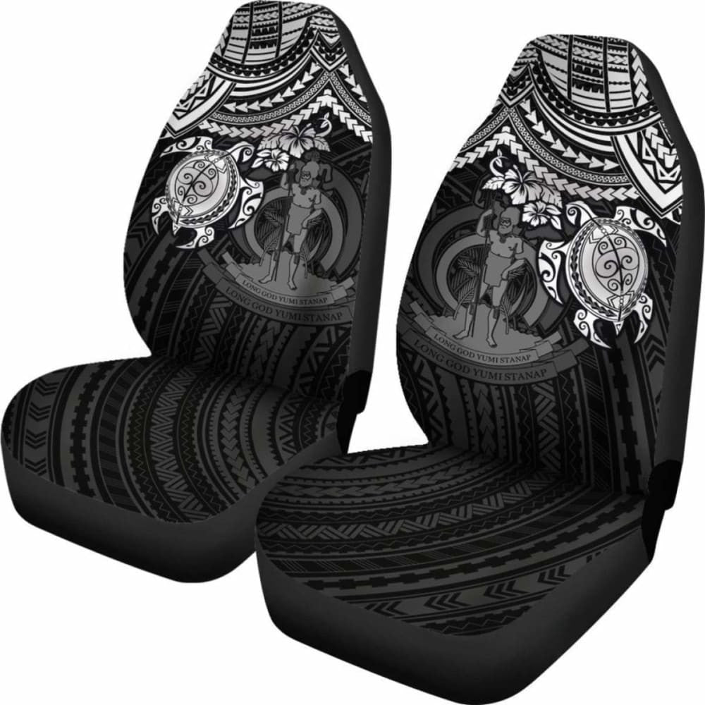Vanuatu Polynesian Car Seat Covers - White Turtle - Amazing