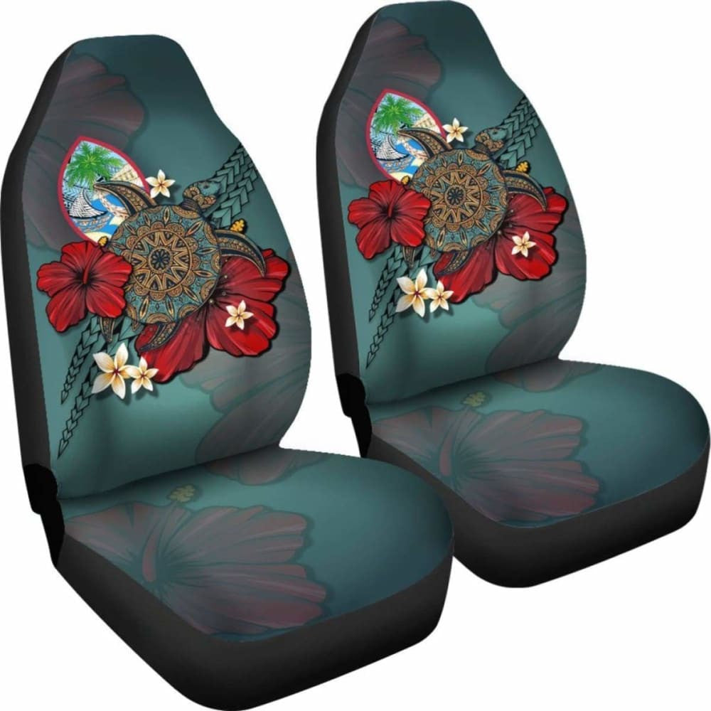 Guam Car Seat Covers Blue Turtle Tribal Amazing