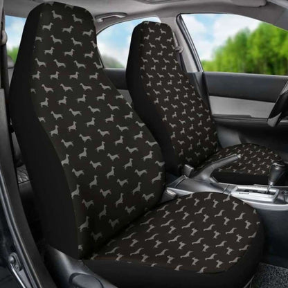 Dachshund Pattern Black Car Seat Covers Awesome