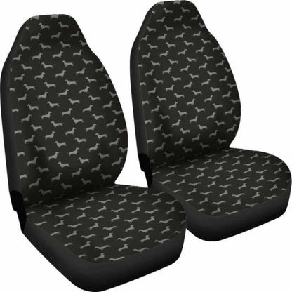 Dachshund Pattern Black Car Seat Covers Awesome