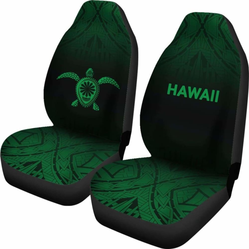 Polynesian Hawaii Turtle Car Seat Covers Fog Green New