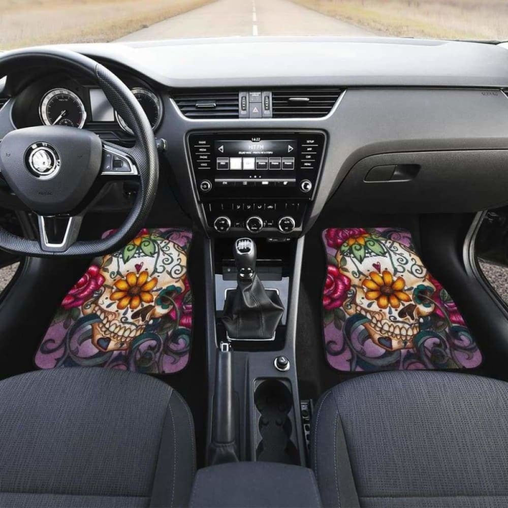 Set Of Pcs Sugar Skull Car Mats