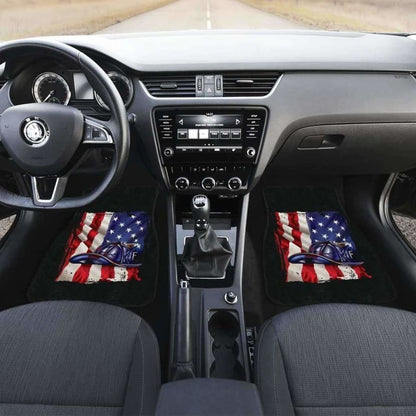 Firefighter Front And Back Car Mats Set Of