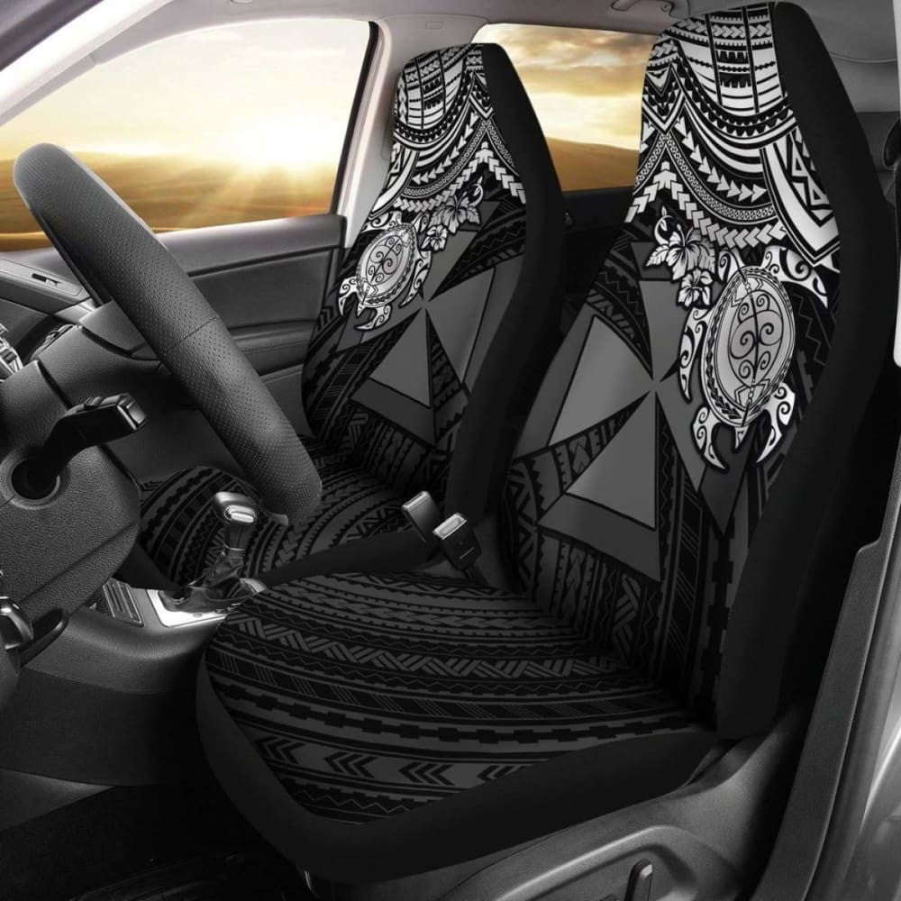 Wallis And Futuna Polynesian Car Seat Covers - White Turtle - Amazing
