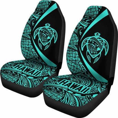 Hawaii Turtle Map Polynesian Car Seat Covers - Turquoise - Best Look - New