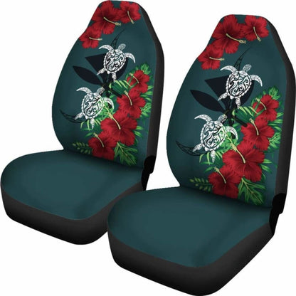 Hawaii Map Turtle Hibiscus Plumeria Polynesian - Car Seat Cover New Awesome