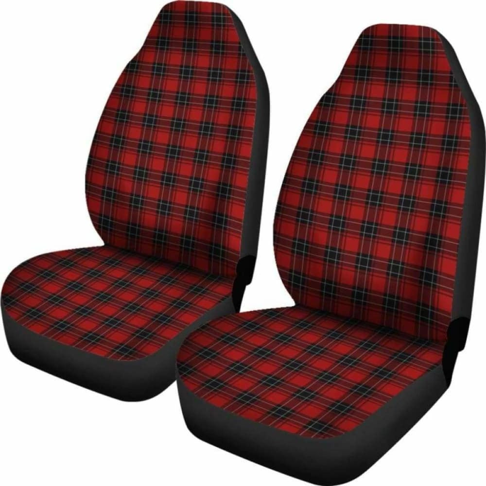 Red And Black Plaid Tartan Car Seat Covers
