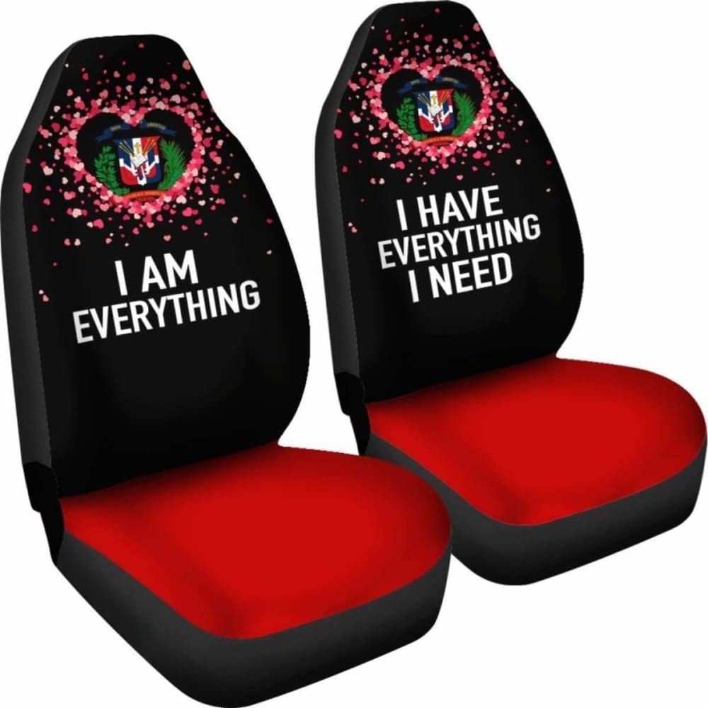 Dominican Republic Car Seat Covers Couple Valentine Everthing I Need (Set Of Two)
