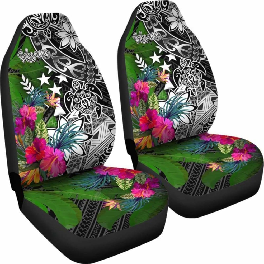 Kosrae Car Seat Covers - Turtle Plumeria Banana Leaf - Amazing