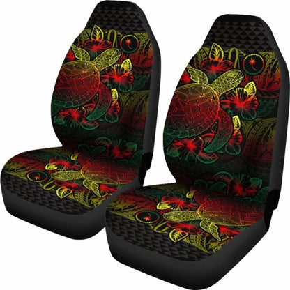 Chuuk Car Seat Covers - Chuuk Flag Turtle Hibiscus Reggae - New