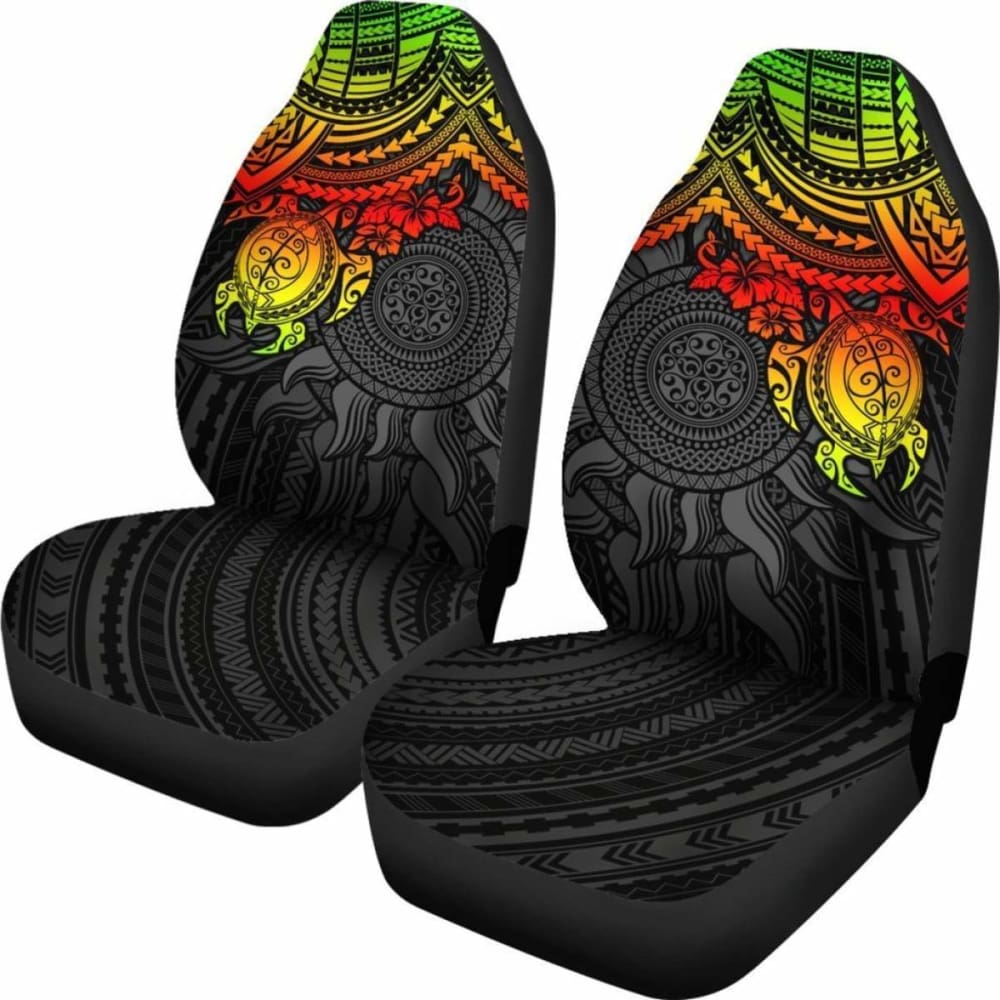 Polynesian Car Seat Covers - Polynesian Reggae Turtle - Amazing